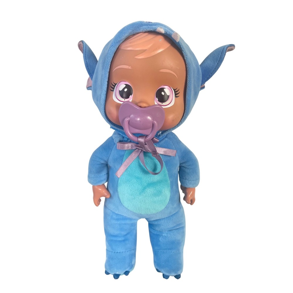 IMC Toys Cry Babies Tiny Cuddles Disney Stitch 9" Plush Doll Real Tears 917941